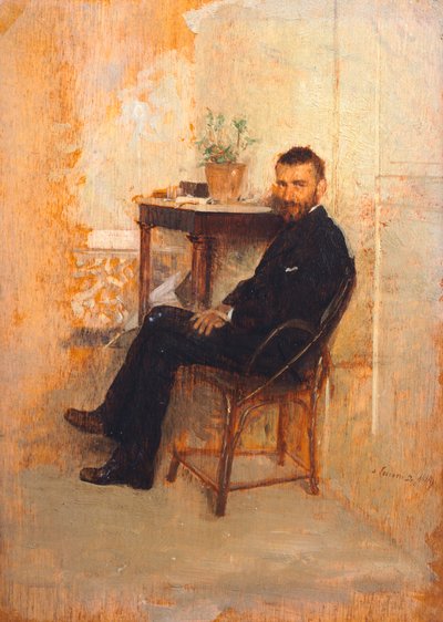 Ritratto di Adriano Cecioni da Giuseppe or Joseph de Nittis