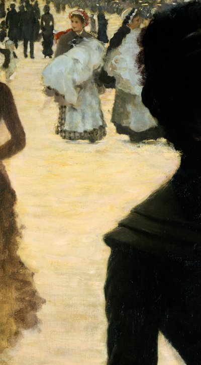 Ritorno dal Bois de Boulogne, Signora con cane (dettaglio) da Giuseppe or Joseph de Nittis