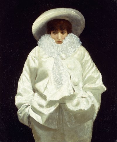 Sarah Bernhardt come Pierrot da Giuseppe or Joseph de Nittis