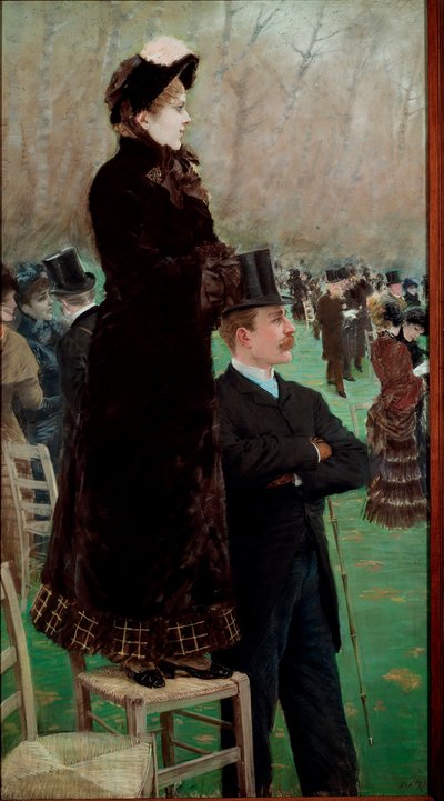 Le corse al Bois de Boulogne da Giuseppe or Joseph de Nittis