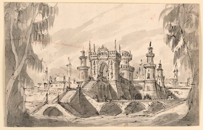 Scenografia, Cittadella su un fiume da Giuseppino Galliari