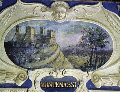 Montemassi, da una serie di cartigli che raffigurano immagini delle residenze di proprietà del Conte Pannochieschi d
