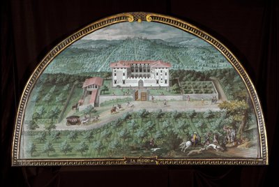 Veduta di Villa La Peggio vicino a Firenze, Italia da Giusto Utens