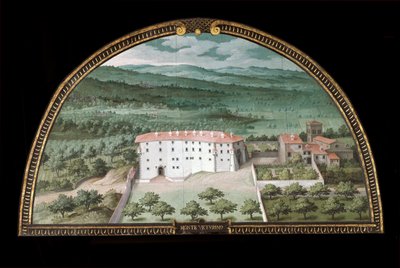 Veduta di Villa la Magia vicino a Pistoia, Italia da Giusto Utens