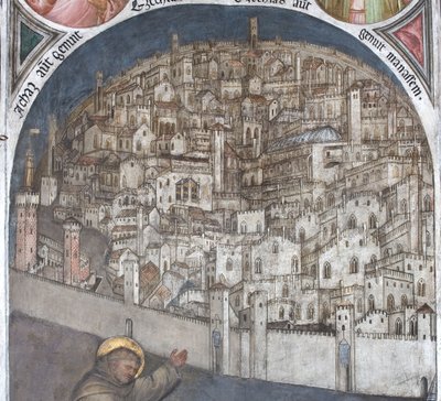 Veduta di Padova nel Trecento - Basilica di Sant