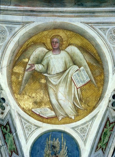 Angelo in un oculo, 1360-70 da Giusto di Giovanni de Menabuoi