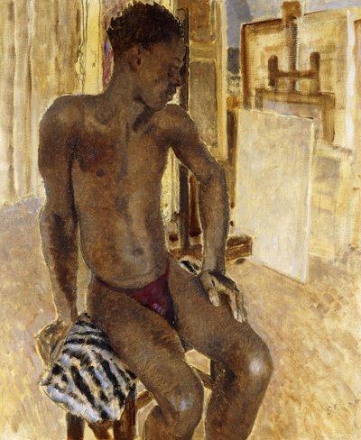 Modello nero nello studio da Glyn Warren Philpot