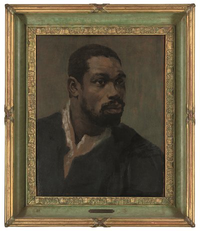 Testa di un nero, incorniciata da Glyn Warren Philpot