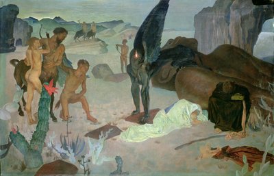 Riposo durante la fuga in Egitto da Glyn Warren Philpot