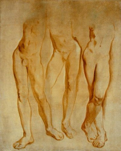 Tre studi di un nudo maschile da Glyn Warren Philpot