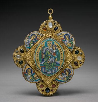 Pendente con la Vergine e il Bambino, c. 1160-1170 da Godefroid de Huy