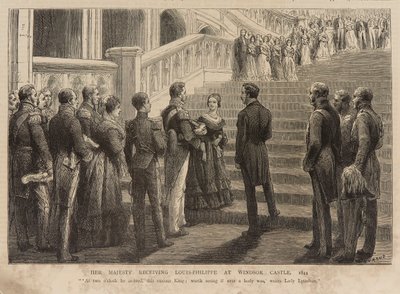 La regina Vittoria riceve il re Luigi Filippo al Castello di Windsor da Godefroy Durand