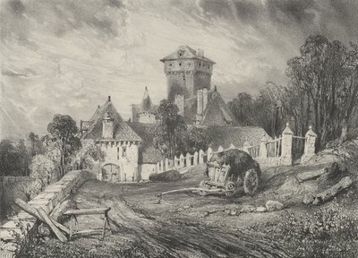 Château de Pesteil a Polminhac, 1832 da Godefroy Engelmann