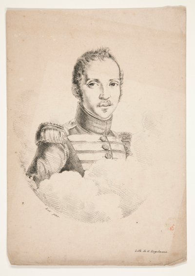 Sconosciuto (ritratto a busto di un soldato) da Godefroy Engelmann