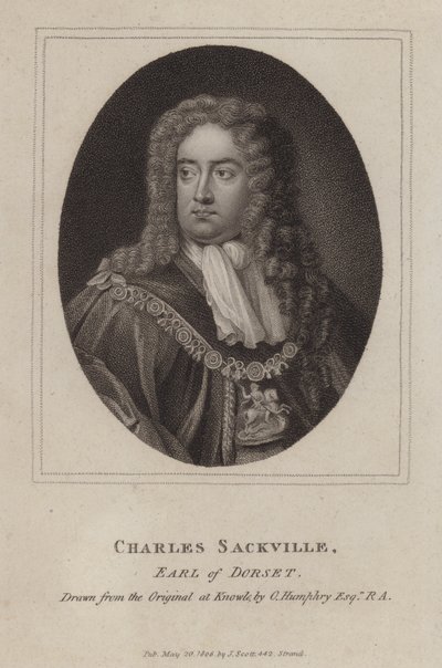 Charles Sackville, 6º conte di Dorset, poeta e cortigiano inglese da Godfrey (after) Kneller