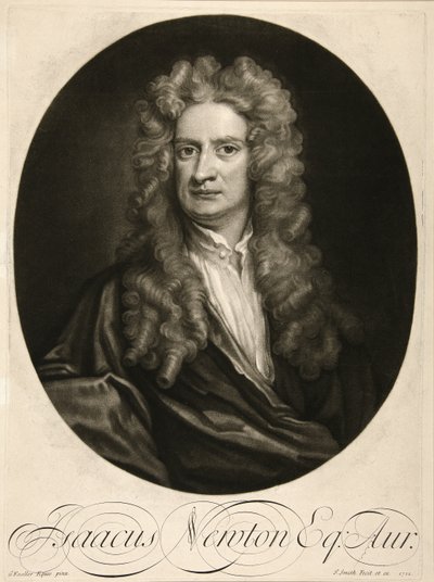 Isaacus Newton, Esq., pub. 1712 da Godfrey (after) Kneller