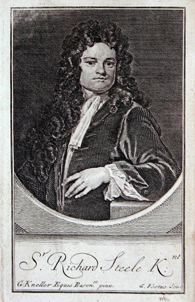 Ritratto di Richard Steele, frontespizio di 