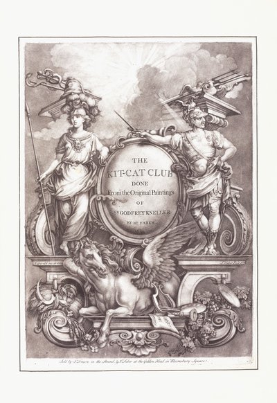 Il Kit-Cat Club fatto dai dipinti originali di Sir da Godfrey (after) Kneller