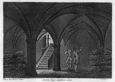 Cripta antica, Guildford, Surrey, 1785 da Godfrey