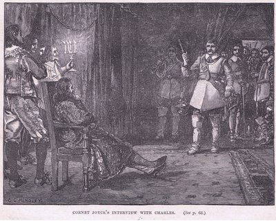 Intervista del cornetto Joyce con Carlo I, 1647 d.C. da Godfrey C. Hindley