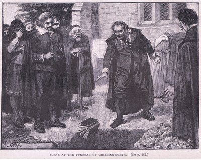 Scena al funerale di Chillingworth AD 1644 da Godfrey C. Hindley