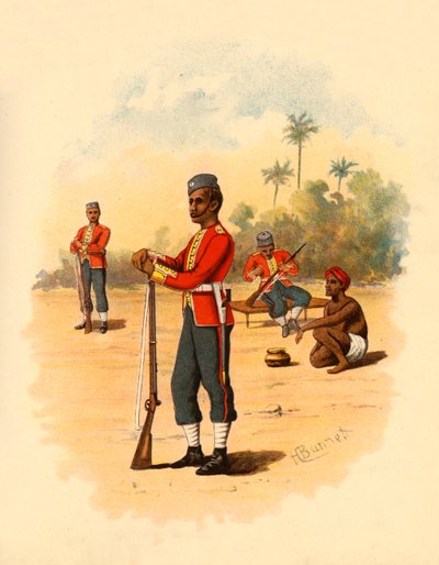 11° Fanteria Nativa del Bengala, 1890 da Godfrey Douglas Giles