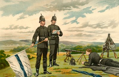 I 1st Middlesex Victoria Rifles - Volontari, 1890 da Godfrey Douglas Giles