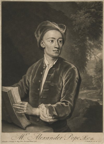 Alexander Pope, pub. 1716 da Godfrey Kneller