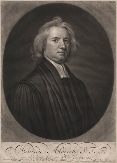Henricus Aldrich, inciso da John Smith, 1696 da Godfrey Kneller