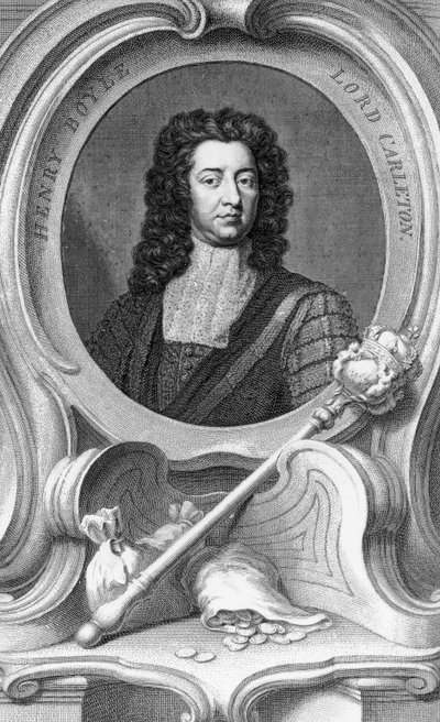 Henry Boyle, Lord Carleton inciso da Jacobus Houbraken, 1740 da Godfrey Kneller