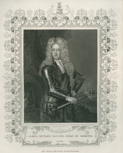 James Butler, 2° Duca di Ormond, inciso da Henry Robinson da Godfrey Kneller