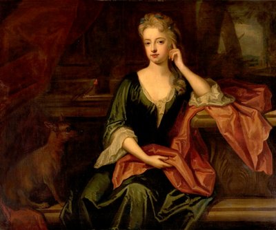Signora con cane e pappagallo, XVII secolo da Godfrey Kneller