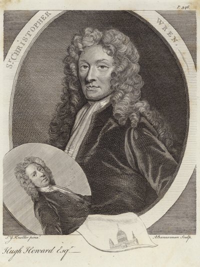 Sir Christopher Wren e Hugh Howard da Godfrey Kneller