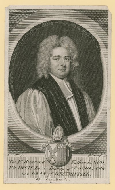 Il Reverendo Padre in Dio, Francis Lord Vescovo di Rochester e Decano di Westminster da Godfrey Kneller