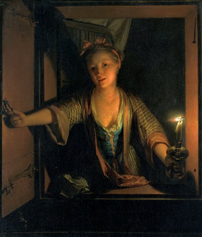 Una ragazza alla finestra, 1663-1700 da Godfried Schalcken