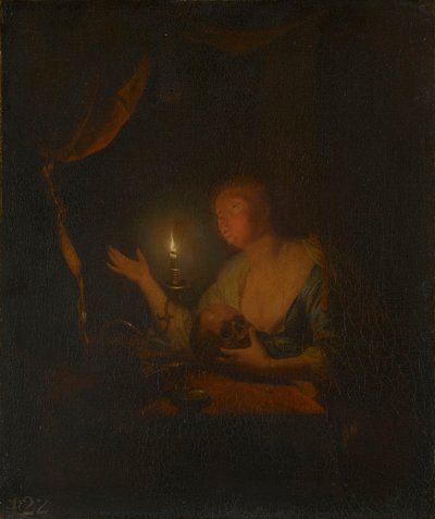 La Maddalena penitente a lume di candela da Godfried Schalcken