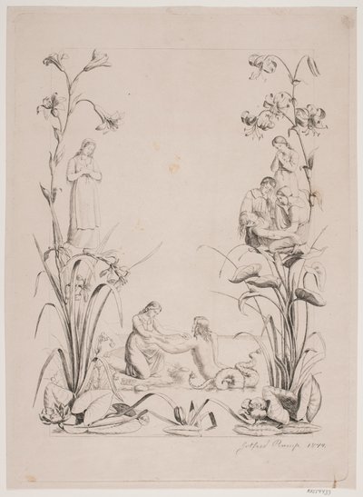 Disegno a margine, probabilmente per la pagina del titolo di "Liden Gunver" da Godtfred Rump