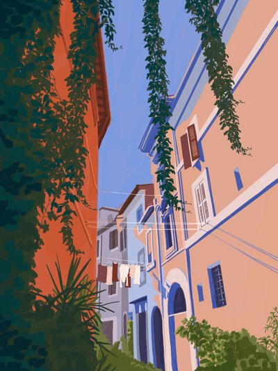 Una strada europea piena di fascino da Goed Blauw