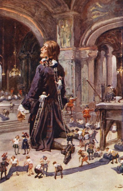 Illustrazione per I Viaggi di Gulliver di Jonathan Swift da Gordon Frederick (after) Browne
