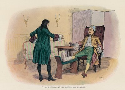 Illustrazione per La storia di Henry Esmond di Thackeray (litografia a colori) da Gordon Frederick (after) Browne