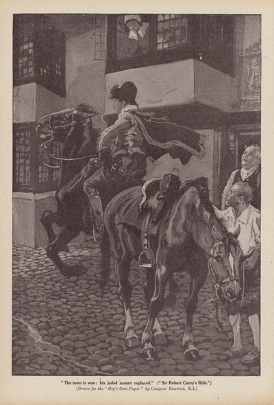 La cavalcata di Sir Robert Carey da Gordon Frederick (after) Browne
