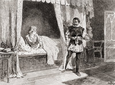 Una scena dal dramma di William Shakespeare Otello, Atto V, Scena 2 da Gordon Frederick Browne