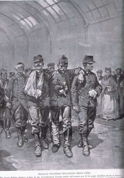 Feriti belgi di ritorno da Liegi, da 