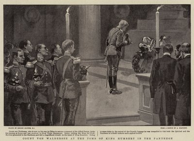 Conte von Waldersee alla tomba del re Umberto nel Pantheon da Gordon Frederick Browne