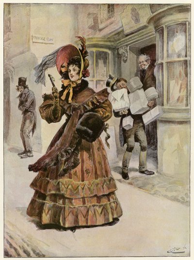 Lady Belinda va a fare shopping per comprare i suoi regali di Natale da Gordon Frederick Browne