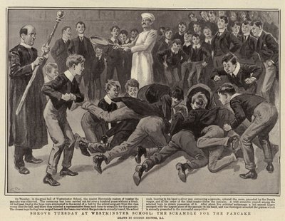 Martedì grasso alla Westminster School, la lotta per il pancake da Gordon Frederick Browne