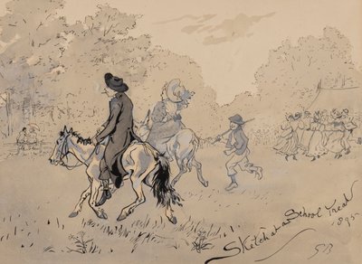 Schizzo a una festa scolastica, 1895 da Gordon Frederick Browne