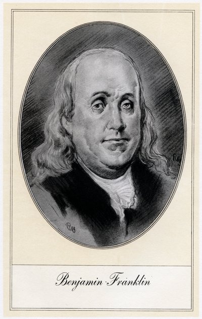 Benjamin Franklin, figura politica e statista degli Stati Uniti da Gordon Ross