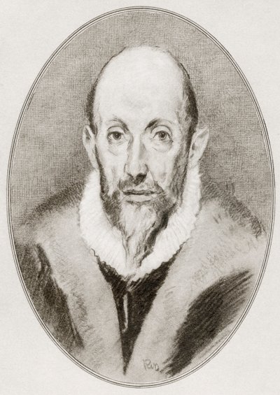 Domenikos Theotokopoulos, El Greco, da Biografie viventi di grandi pittori da Gordon Ross