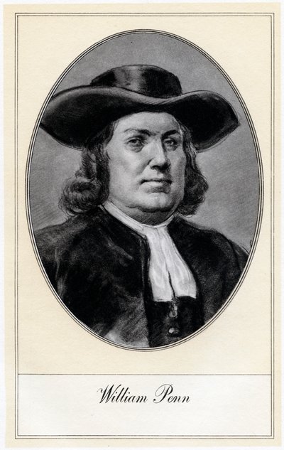 William Penn, fondatore della Pennsylvania, inizio XX secolo da Gordon Ross